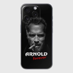 Чехол для iPhone 15 Pro силиконовый с защитой камеры Arnold forever