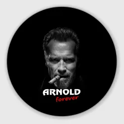 Круглый коврик для мышки Arnold forever