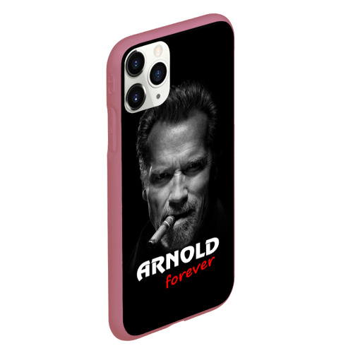Чехол для iPhone 11 Pro матовый Arnold forever, цвет малиновый - фото 3