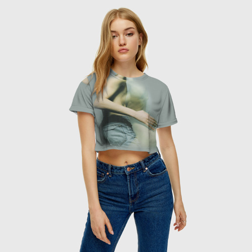 Женская футболка Crop-top 3D Placebo, цвет 3D печать - фото 3