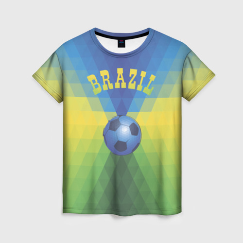Женская футболка 3D Бразилия, цвет 3D печать
