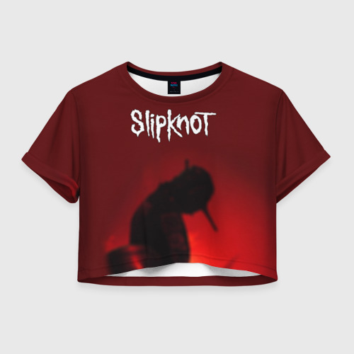 Женская футболка Crop-top 3D Slipknot, цвет 3D печать