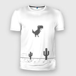 Мужская футболка 3D Slim T-rex game