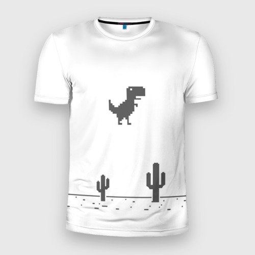 Мужская футболка 3D Slim T-rex game, цвет 3D печать