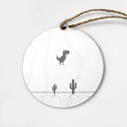 Деревянная игрушка круг T-rex game