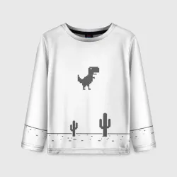 Детский лонгслив 3D T-rex game