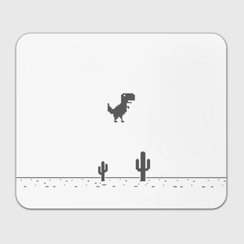 Прямоугольный коврик для мышки T-rex game