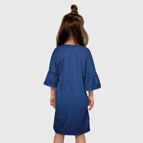 Детское платье 3D с принтом Chelsea, вид сзади #2