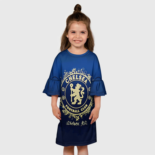 Детское платье 3D с принтом Chelsea, вид сбоку #3