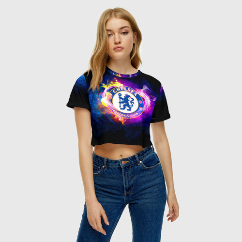 Женская футболка Crop-top 3D Chelsea, цвет 3D печать - фото 4