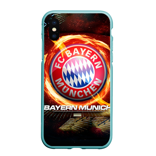 Чехол для iPhone XS Max матовый Bayern, цвет мятный