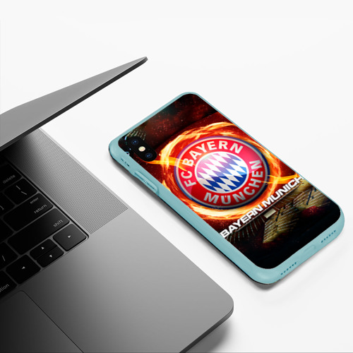 Чехол для iPhone XS Max матовый Bayern, цвет мятный - фото 5