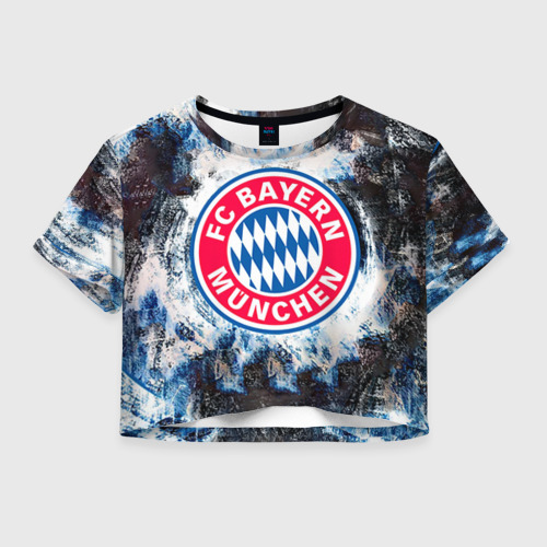 Женская футболка Crop-top 3D Bayern, цвет 3D печать