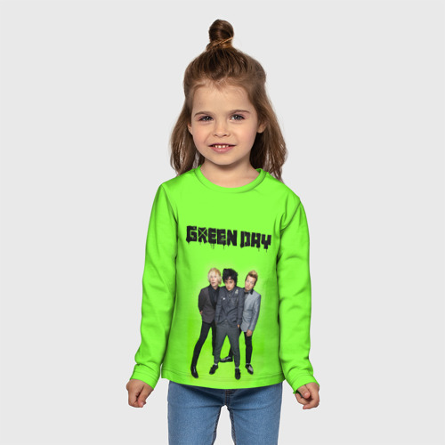 Детский лонгслив 3D Green Day, цвет 3D печать - фото 5
