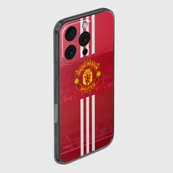 Чехол для iPhone 16 Pro силиконовый с защитой камеры Manchester United - фото 2