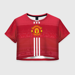 Женская футболка Crop-top 3D Manchester United