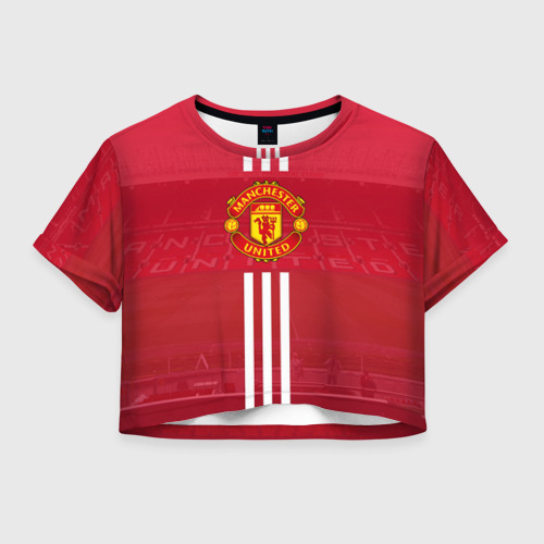 Женская футболка Crop-top 3D Manchester United, цвет 3D печать