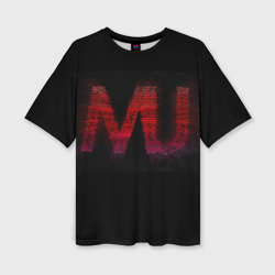 Женская футболка oversize 3D Manchester United team