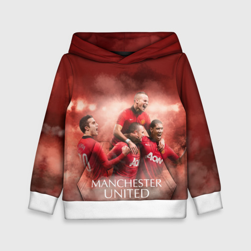 Детская толстовка 3D Manchester United, цвет белый