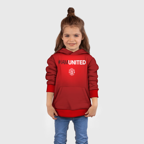 Детская толстовка 3D I am United, цвет красный - фото 4