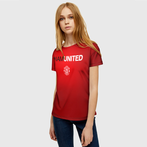 Женская футболка 3D I am United - фото 3