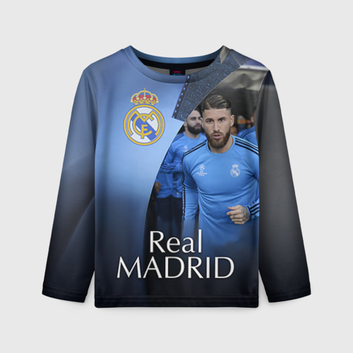 Детский лонгслив 3D Real Madrid