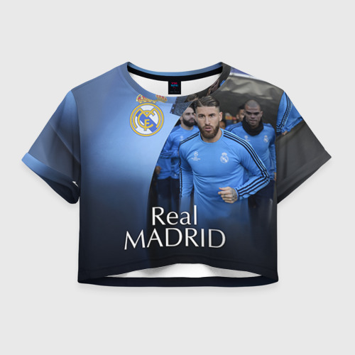 Женская футболка Crop-top 3D Real Madrid, цвет 3D печать