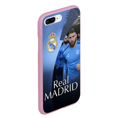 Чехол для iPhone 7Plus/8 Plus матовый Real Madrid, цвет розовый - фото 3