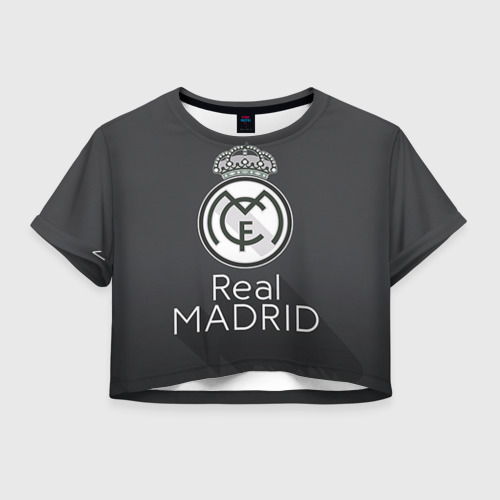 Женская футболка Crop-top 3D Real Madrid, цвет 3D печать