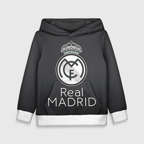 Детская толстовка 3D Real Madrid, цвет белый