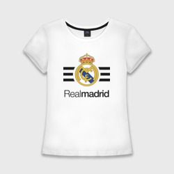 Женская футболка хлопок Slim Real Madrid