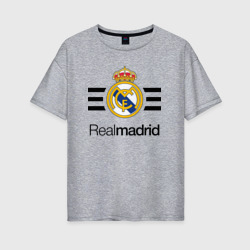 Женская футболка хлопок Oversize Real Madrid