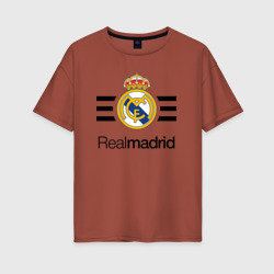 Женская футболка хлопок Oversize Real Madrid