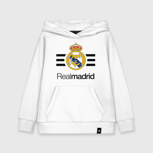 Детская толстовка хлопок с принтом Real Madrid, вид спереди #2