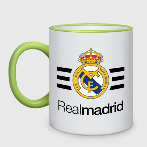 Кружка двухцветная Real Madrid, цвет Кант светло-зеленый