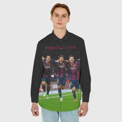 Мужская рубашка oversize 3D Barcelona6 - фото 2