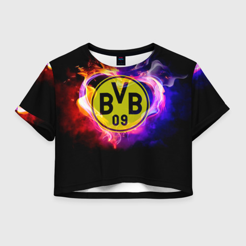 Женская футболка Crop-top 3D Borussia2, цвет 3D печать