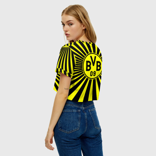 Женская футболка Crop-top 3D Borussia1, цвет 3D печать - фото 5