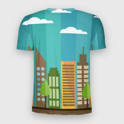 Мужская футболка 3D Slim Город, цвет 3D печать - фото 2