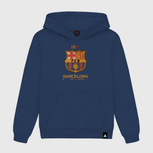 Мужская толстовка хлопок с принтом Barcelona2, вид спереди #2