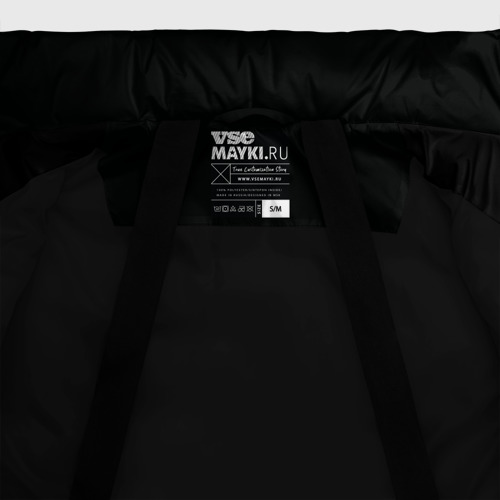 Женская зимняя куртка Oversize Череп, цвет черный - фото 7