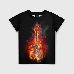 Детская футболка 3D Адская гитара