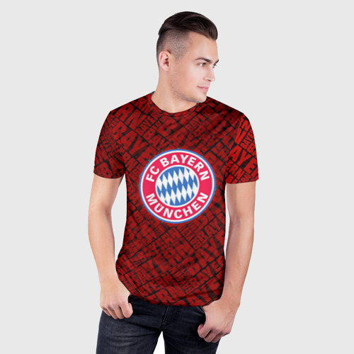 Мужская футболка 3D Slim Bayern munich, цвет 3D печать - фото 3