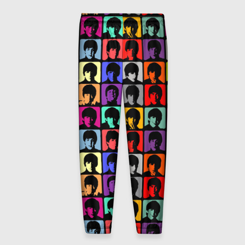 Мужские брюки 3D с принтом The Beatles art, вид сзади #1