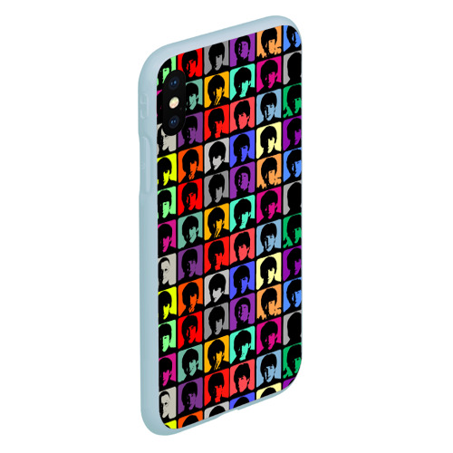 Чехол для iPhone XS Max матовый The Beatles art, цвет голубой - фото 3