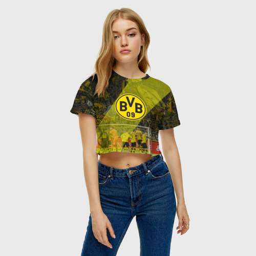 Женская футболка Crop-top 3D Borussia - фото 3