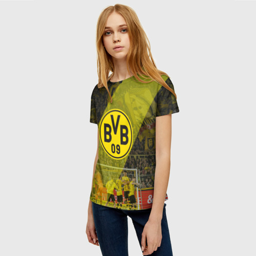 Женская футболка 3D Borussia, цвет 3D печать - фото 3