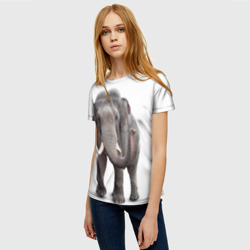 Женская футболка 3D Слон VPPDGryphon - фото 2
