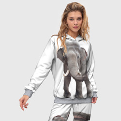 Женский костюм с толстовкой 3D Слон vppdgryphon - фото 2