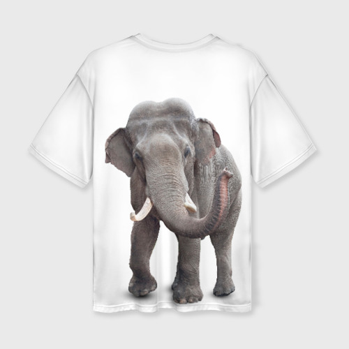 Женская футболка oversize 3D Слон vppdgryphon, цвет 3D печать - фото 2
